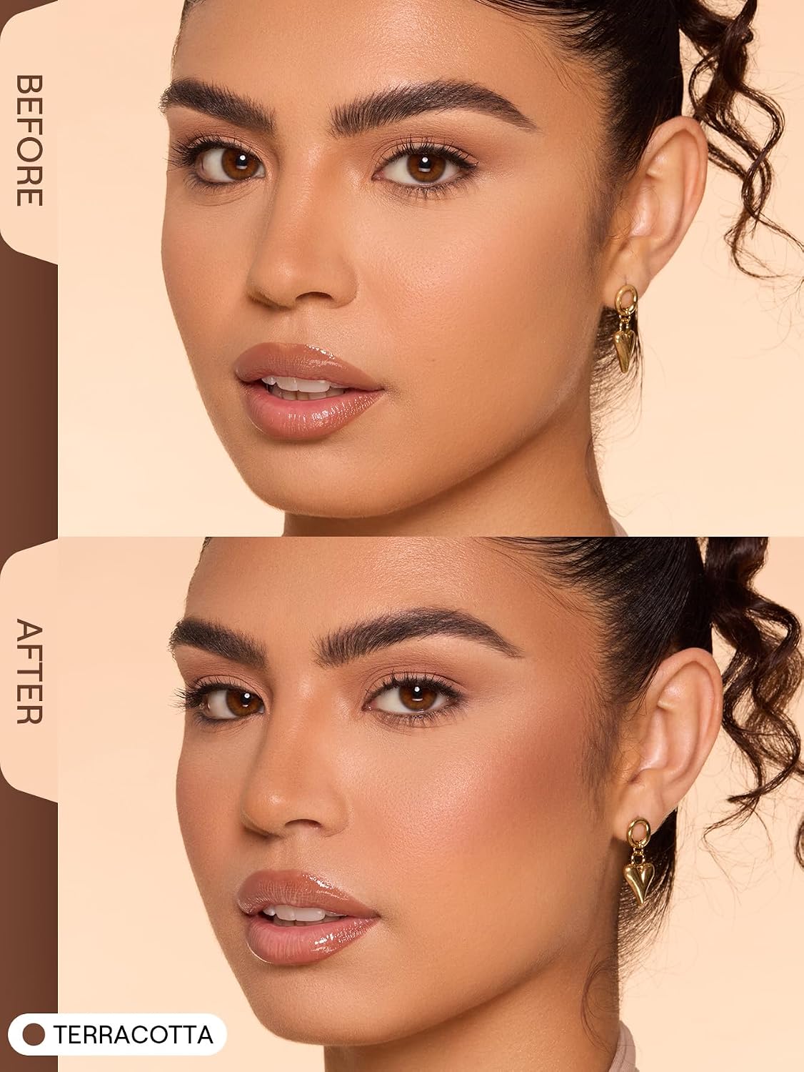 SHEGLAM Dream Touch Bronzer Powder Smooth Matte Long-lasting Contour Powder Palette-12 Terracotta