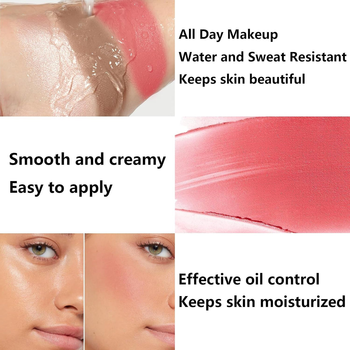 3Pcs Cream Contour Stick Makeup Kit, Shades with Highlighter, Blush and Bronzer Contour Stick for Sculpt the Cheeks, Long Lasting, Waterproof, Matte & Dewy Finish (LIGHT MEDIUM(2+5+6))