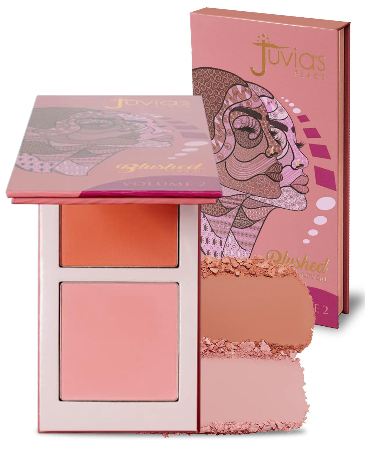 Juvia's Place Duo Blush Volume 4 - Matte Powder Blush for Cheeks Makeup