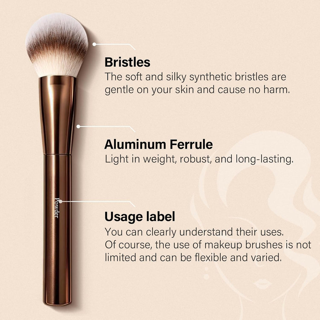 Mlemle Makeup Brushes Set, Double-End 8-Piece Professional Makeup Brush Kit