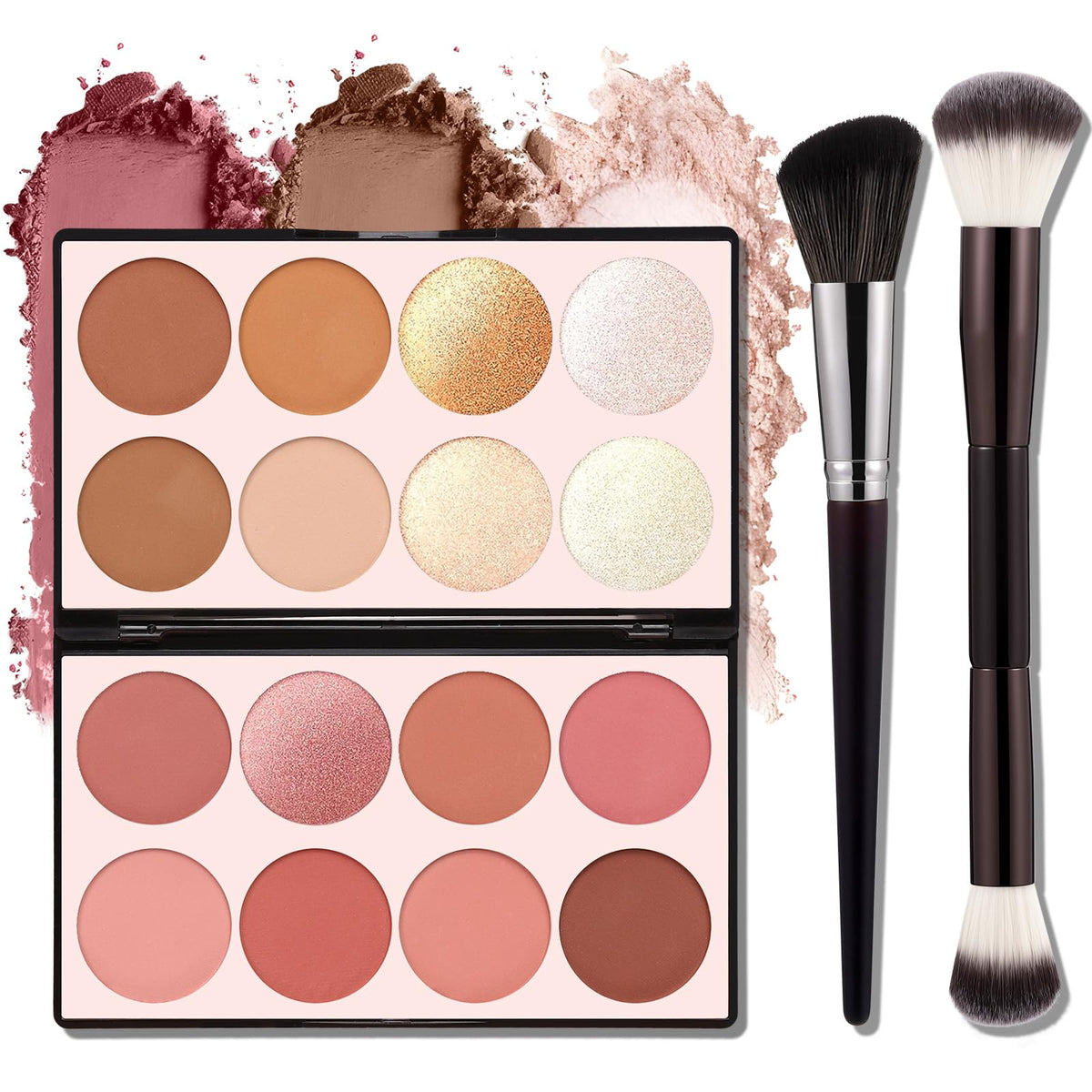 16 Colors Contour Palette Make up - Blush Highlighters Bronzer Powder All in one Makeup Palettes Contour Kit - Face Cosmetics Gifts for Women Beauty for Festivals (SET1)