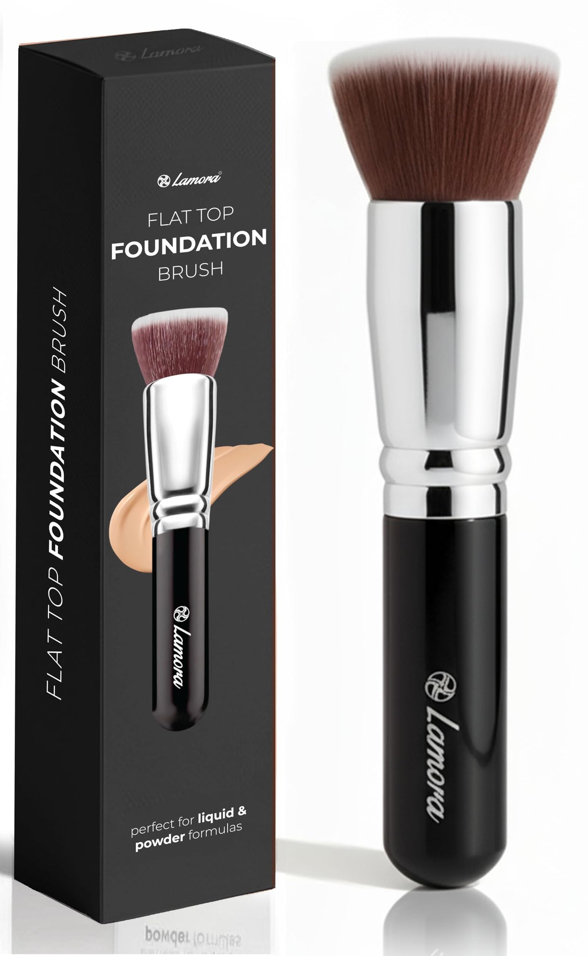Lamora Flat Top Kabuki Foundation Brush - Liquid Cream Powder Face Brush