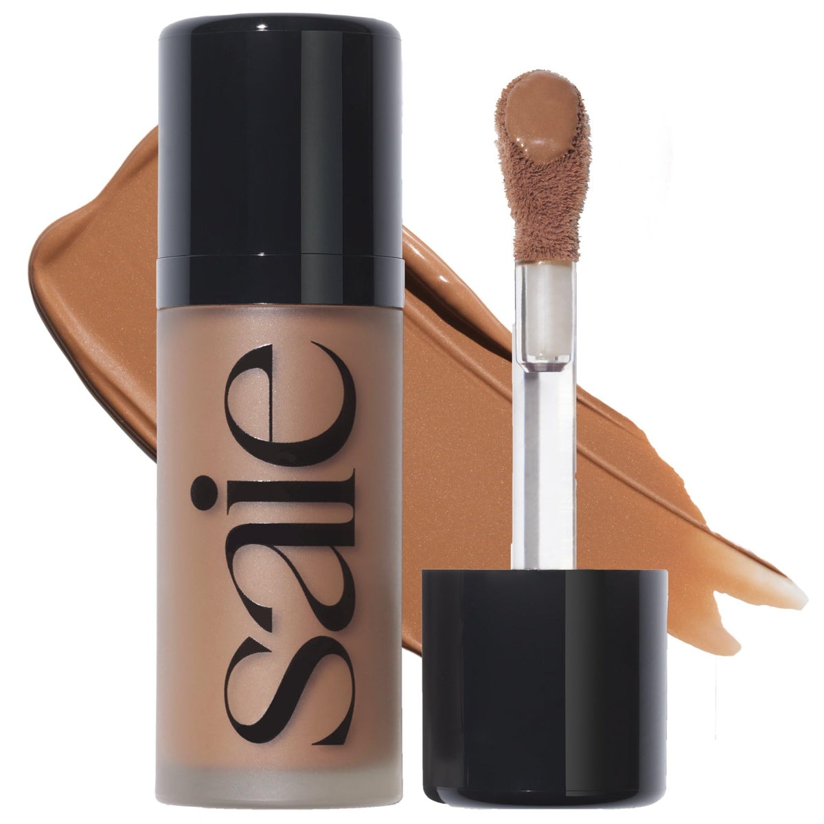 Saie Dew Bronze Hydrating Liquid Bronzer Stick, Sand (0.4 oz)