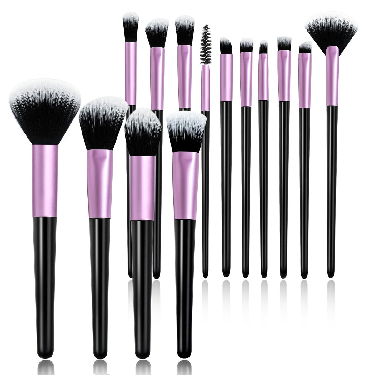 Makeup Brushes, 14 Pcs Travel makeup Brush Set, Black