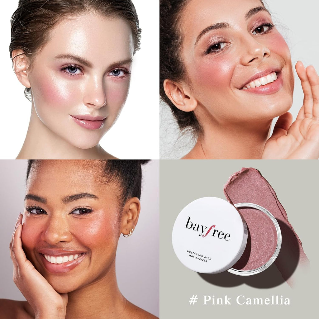 bayfree Multi Glow Balm, Cream Blush for Cheeks Lips & Eyes, Radiant Finish