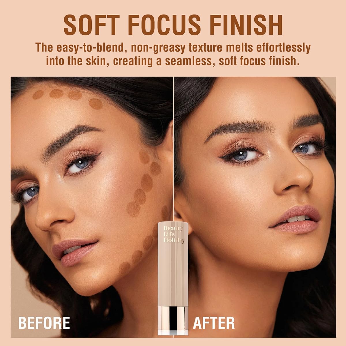 Cool Toned Creamy Contour Stick – Extra-Size Waterproof & Sweat-Proof Matte Bronzer for Fair Skin, Smooth Blendable Face & Nose Shading, Travel-Ready Long Wear Contour Stick (01#Cold Gray Brown)