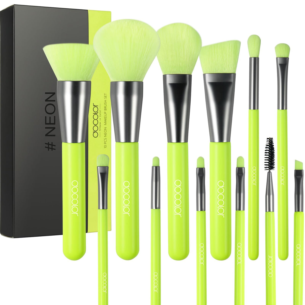Docolor Makeup Brushes 17+2 Pcs with Makeup Bag and Makeup Sponge and Brush Protector Morandi Makeup Brush Set Premium Synthetic hair makeup brush Wooden handle Gift Box