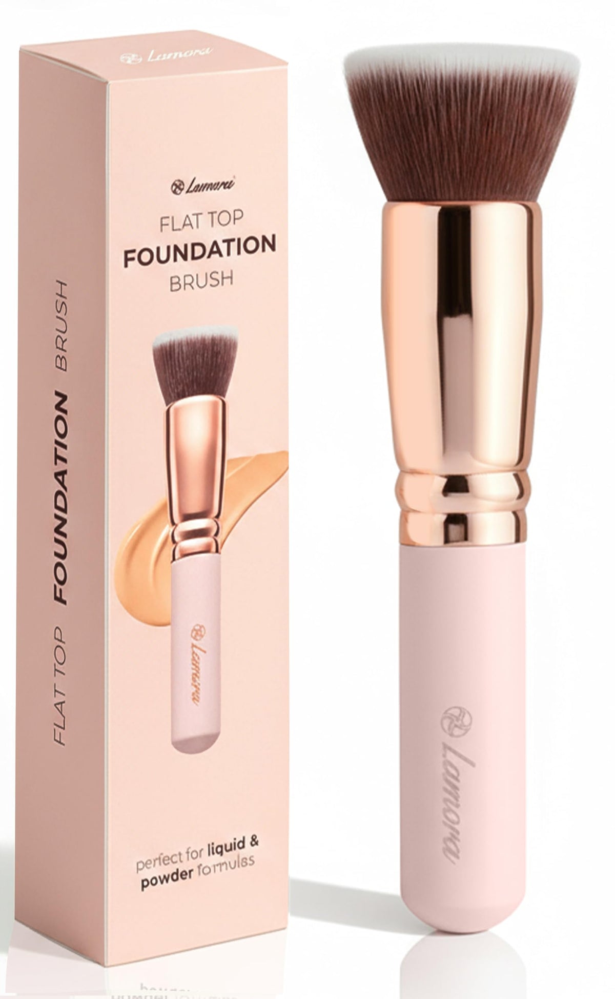 Lamora Flat Top Kabuki Foundation Brush - Liquid Cream Powder Face Brush