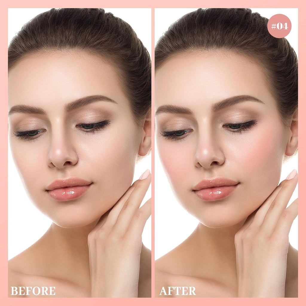 10-Color Blush Palette, Buildable Long-Lasting Powder Blush (01 SET)