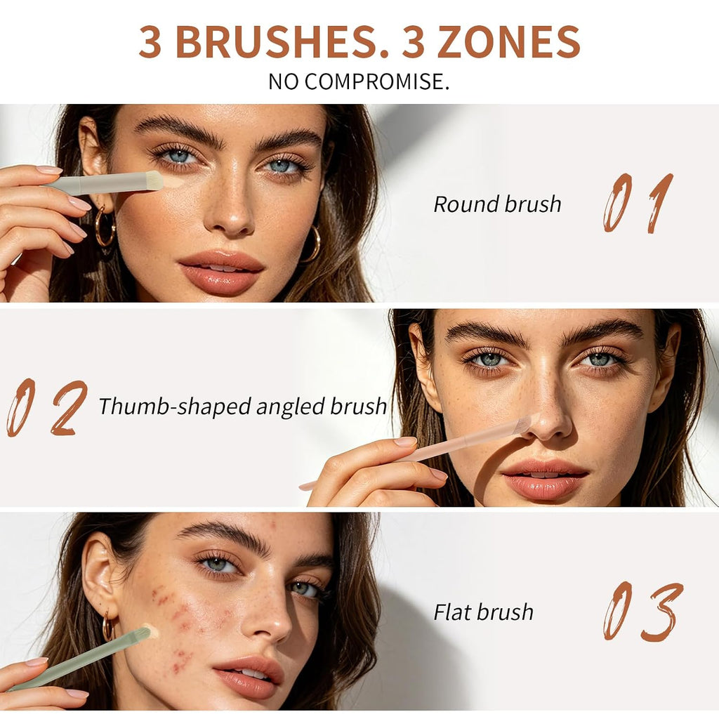 Docolor Makeup Brushes 17+2 Pcs with Makeup Bag and Makeup Sponge and Brush Protector Morandi Makeup Brush Set Premium Synthetic hair makeup brush Wooden handle Gift Box
