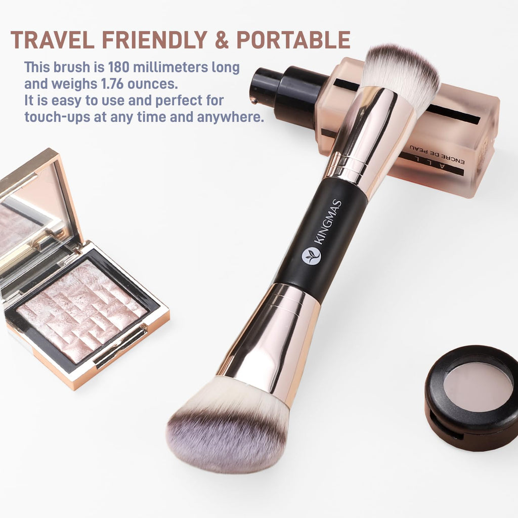 KINGMAS Foundation Brush, Premium Dual Powder Concealer Makeup Brush