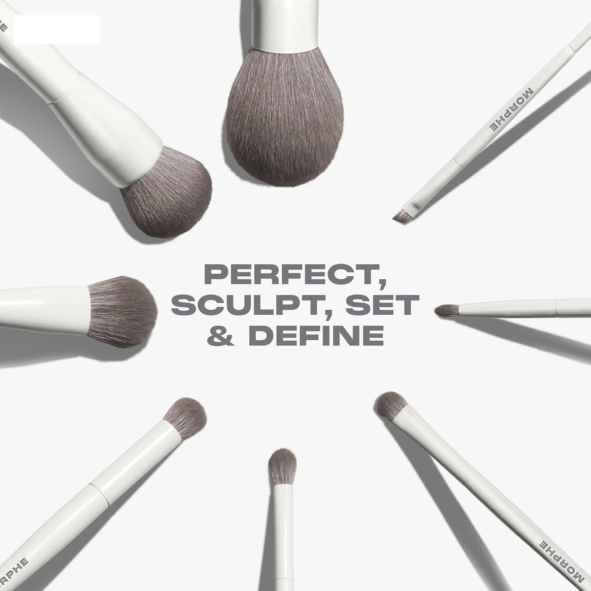Morphe Best of Blends 8 Piece Makeup Brush Set - Face and Eye Makeup Brushes for Foundation, Concealer, Powder, Blush, Eyeshadow & Brows - Professional Brush Kit (8 ct)