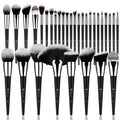 DUcare Professional Makeup Brushes Set 27Pcs Makeup Brush Set Premium Synthetic Kabuki Foundation Blending Face Powder Blush Concealers Eye Shadows Brushes