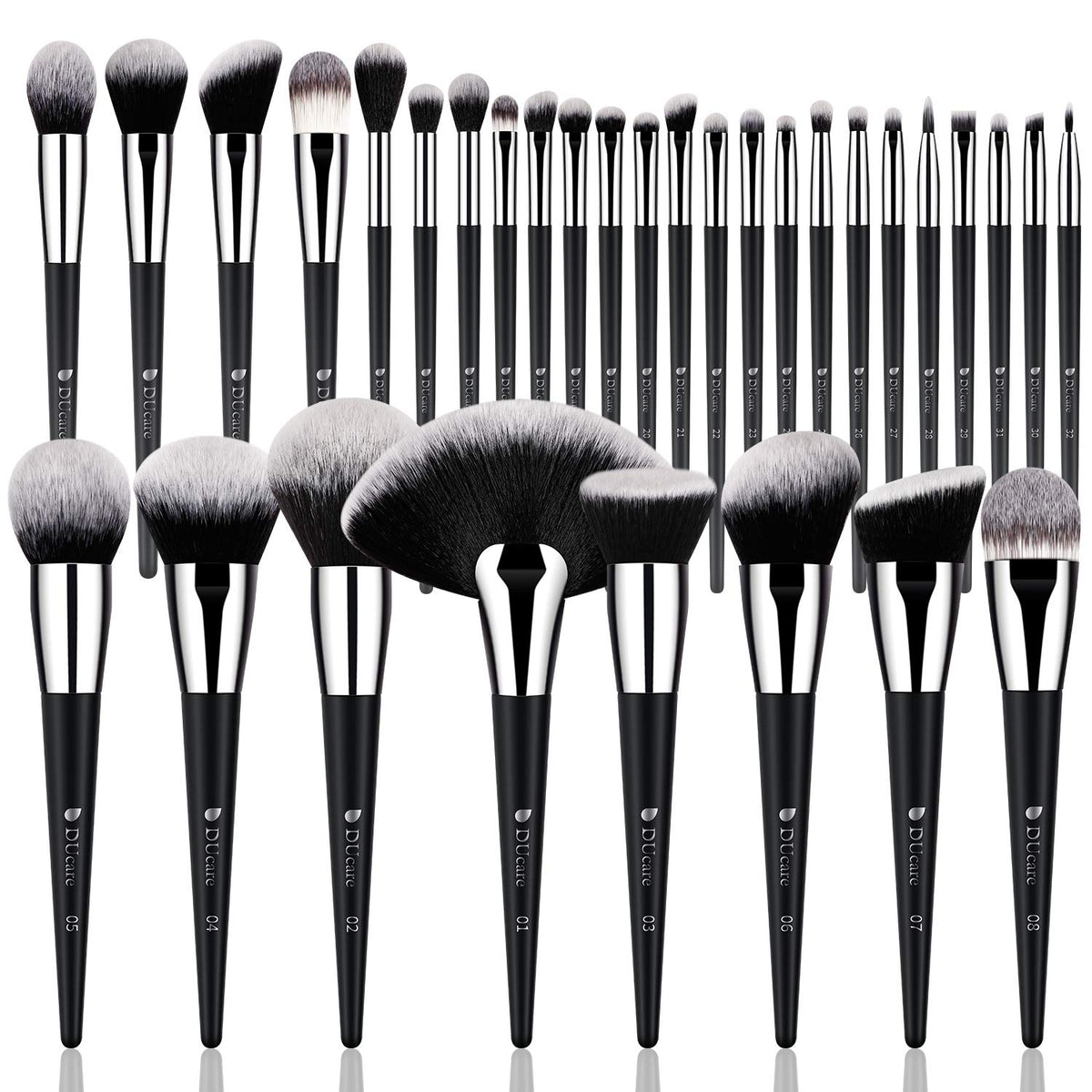 DUcare Professional Makeup Brushes Set 27Pcs Makeup Brush Set Premium Synthetic Kabuki Foundation Blending Face Powder Blush Concealers Eye Shadows Brushes