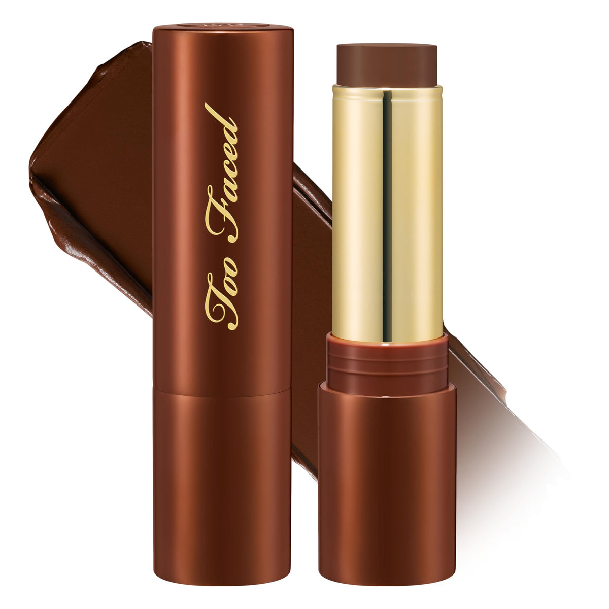 Too Faced Chocolate Soleil Melting Bronzing & Sculpting Stick | Multi-Use, Contour + Cream Bronzer Stick | Lightweight, Satin-Finish with Buildable Coverage, 0.28 Ounce