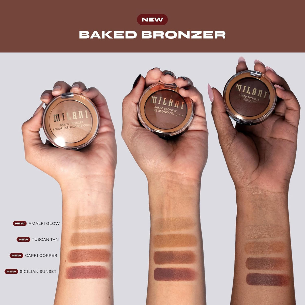 Milani Baked Bronzer, Bronzer Powder & Contour Powder - Amalfi Glow