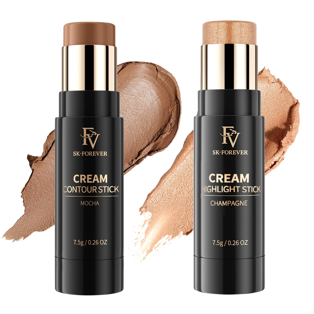 FV Cool Toned Contour Stick, Creamy & Blendable Formula, Highly Pigmented, Long-Lasting for a Natural, Waterproof Finish, Face Sculpting Makeup for Fair/Light Skin, Beginner Friendly, 01 Amber