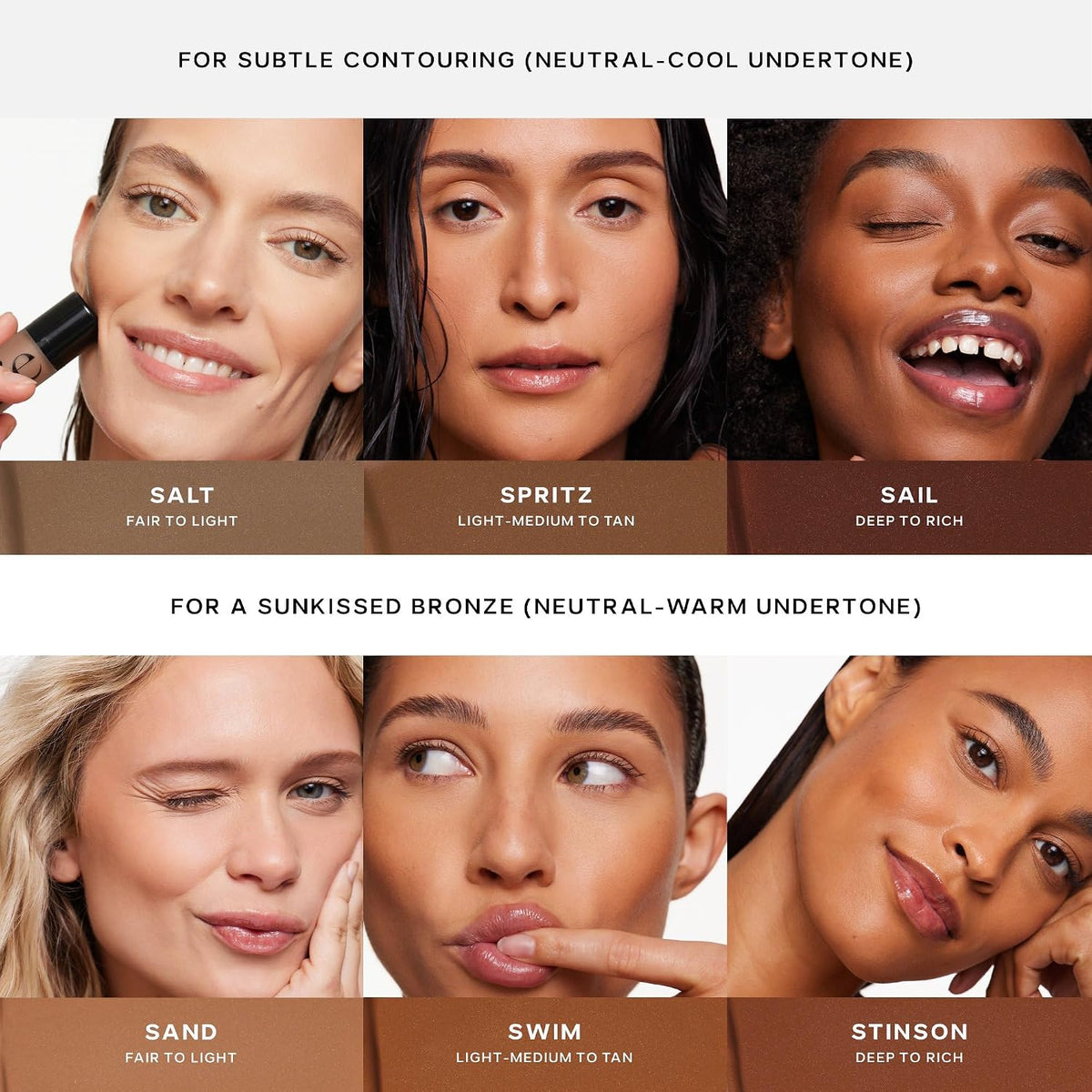 Saie Dew Bronze Hydrating Liquid Bronzer Stick, Sand (0.4 oz)
