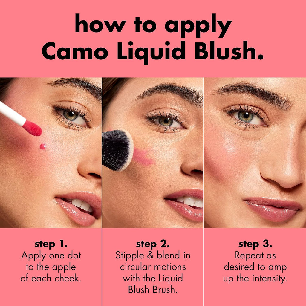 e.l.f. Camo Liquid Blush, Buildable & Blendable, Cheeky Lychee