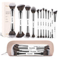 MAANGE Makeup Brush Set 14-In-7 Double Ended Essential Foundation Makeup Brushes for Powder Concealers Eye Shadows Blush Make Up Brushes with Travel Makeup Case