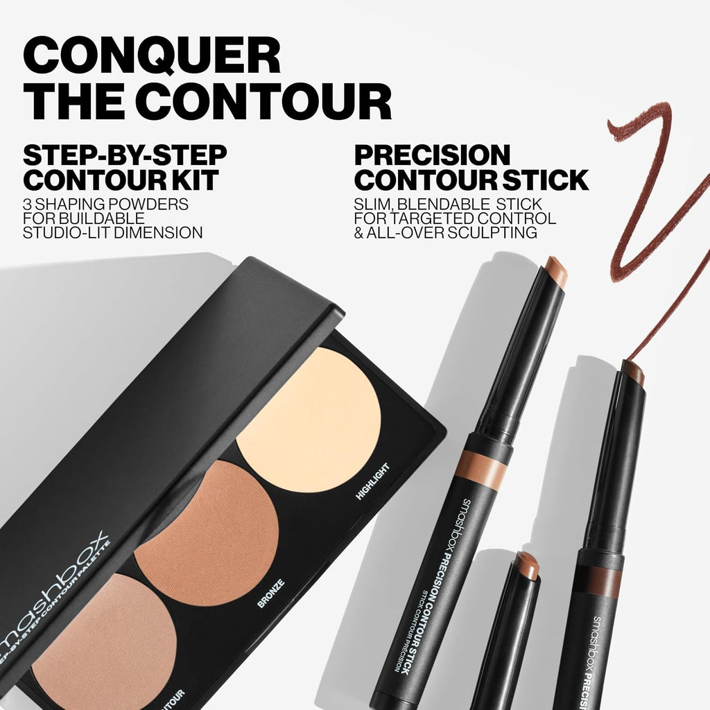 Smashbox Precision Contour Stick | Blendable Makeup Contouring Stick for Face, Eyes, Nose & Lips | Slim Slanted Tip for Precise Sculpting and All-Over Face Application