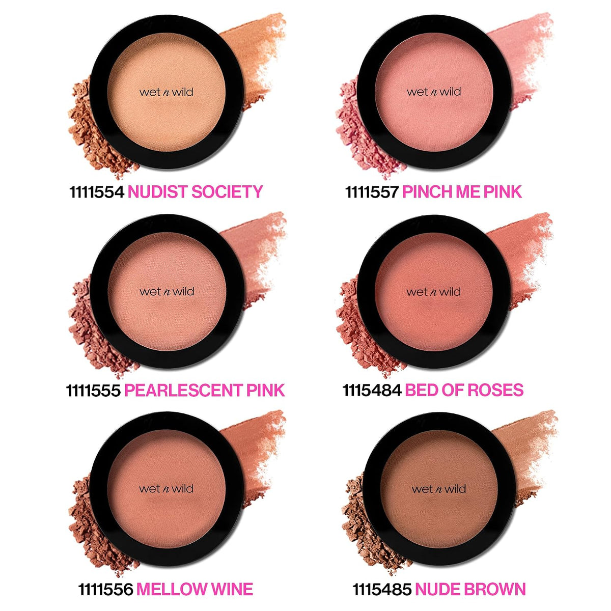 wet n wild Color Icon Blush, Effortless Matte Natural Sheer Glow & Seamless Blend, Luxuriously Infused Smooth Jojoba Oil, Cruelty-Free & Vegan - Pearlescent Pink(Packaged)