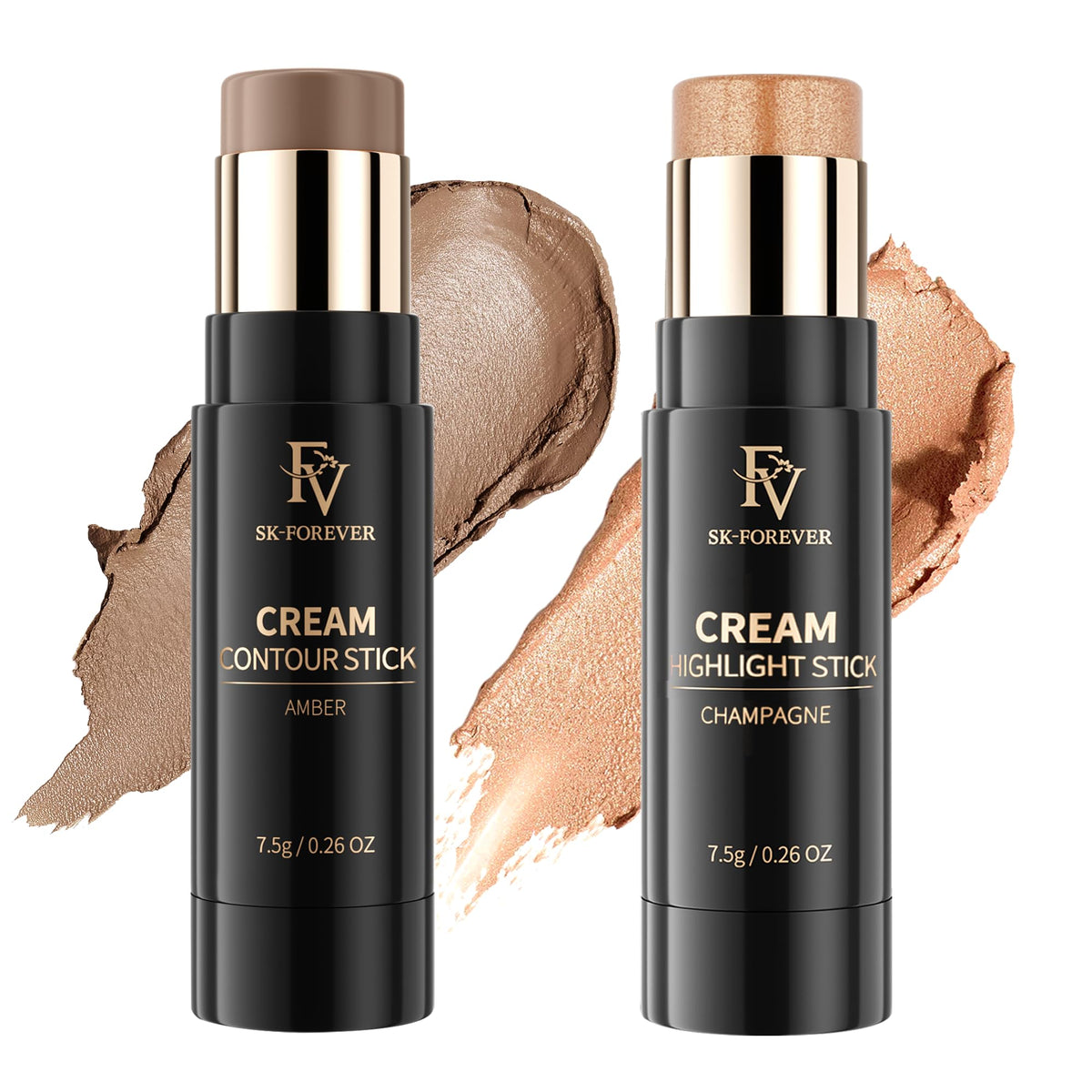 FV Cool Toned Contour Stick, Creamy & Blendable Formula, Highly Pigmented, Long-Lasting for a Natural, Waterproof Finish, Face Sculpting Makeup for Fair/Light Skin, Beginner Friendly, 01 Amber