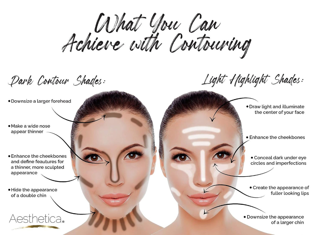 Aesthetica Cosmetics Cream Contour and Highlighting Makeup Kit Vegan