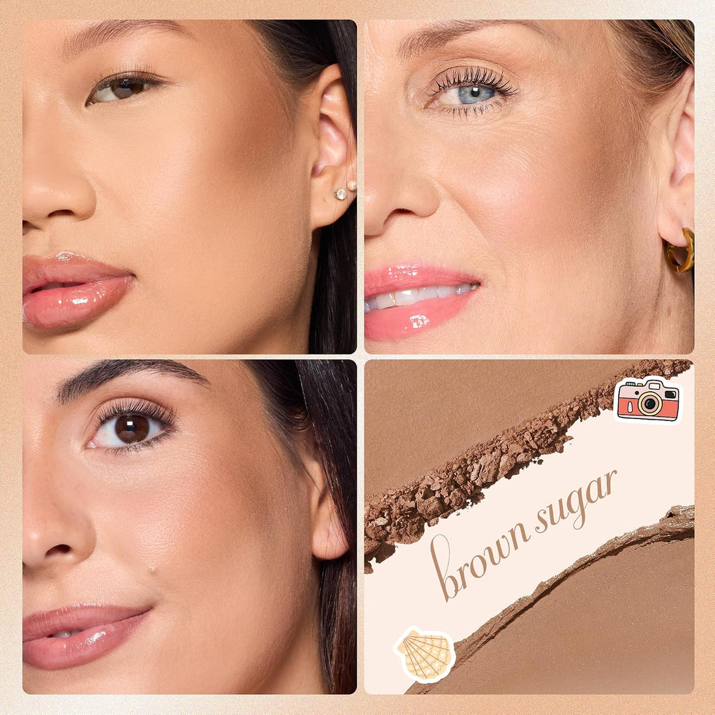 tarte macaron sculpt & bronze duo – 2-in-1 Cream + Baked Powder Bronzer, Contour Powder Face Makeup, Peptides and Hyaluronic Acid Hydrates & Plumps, vegan & cruelty-free