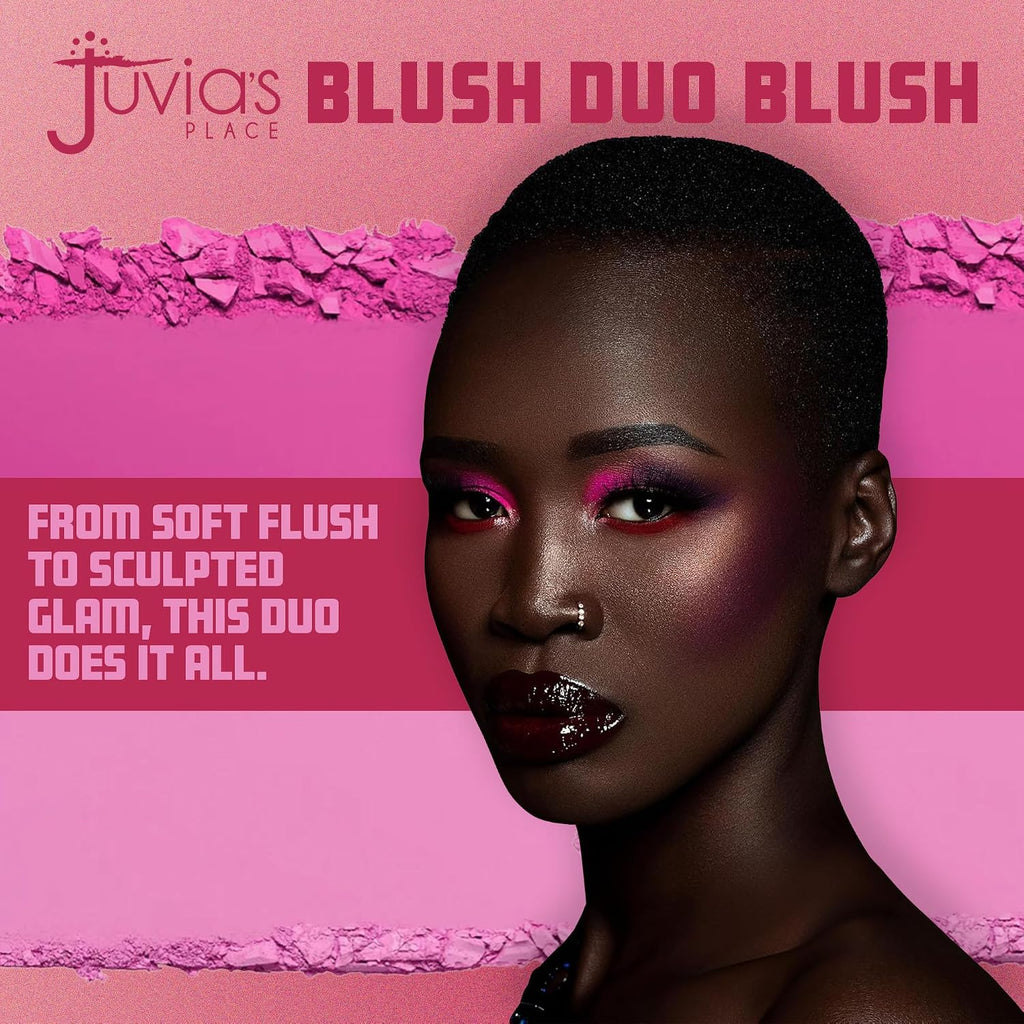 Juvia's Place Duo Blush Volume 4 - Matte Powder Blush for Cheeks Makeup
