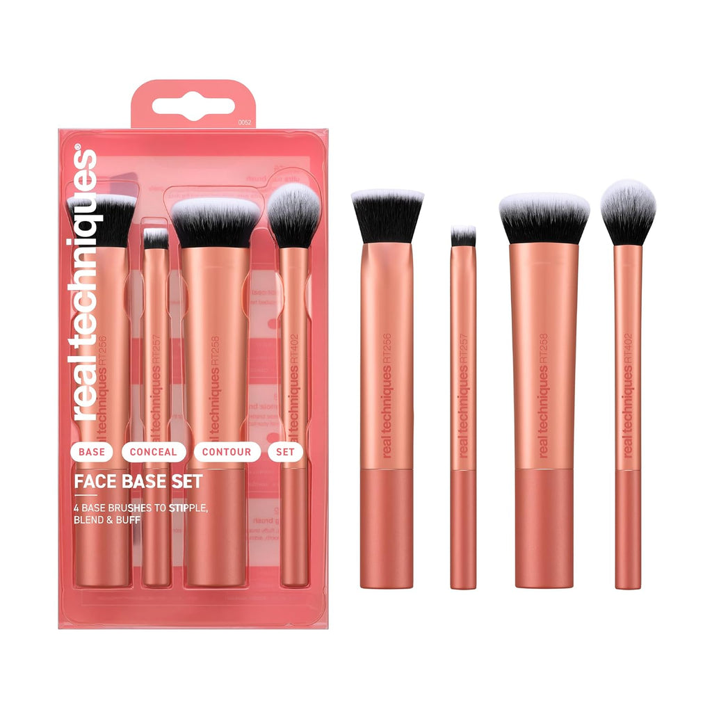 Real Techniques Face Base 4 Piece Makeup Brush Set for Foundation