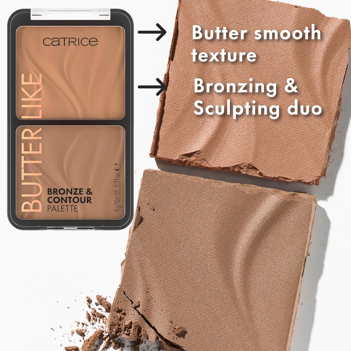 Catrice Butter Like Bronze & Contour Palette, 2-in-1 (010 Born To Shape)