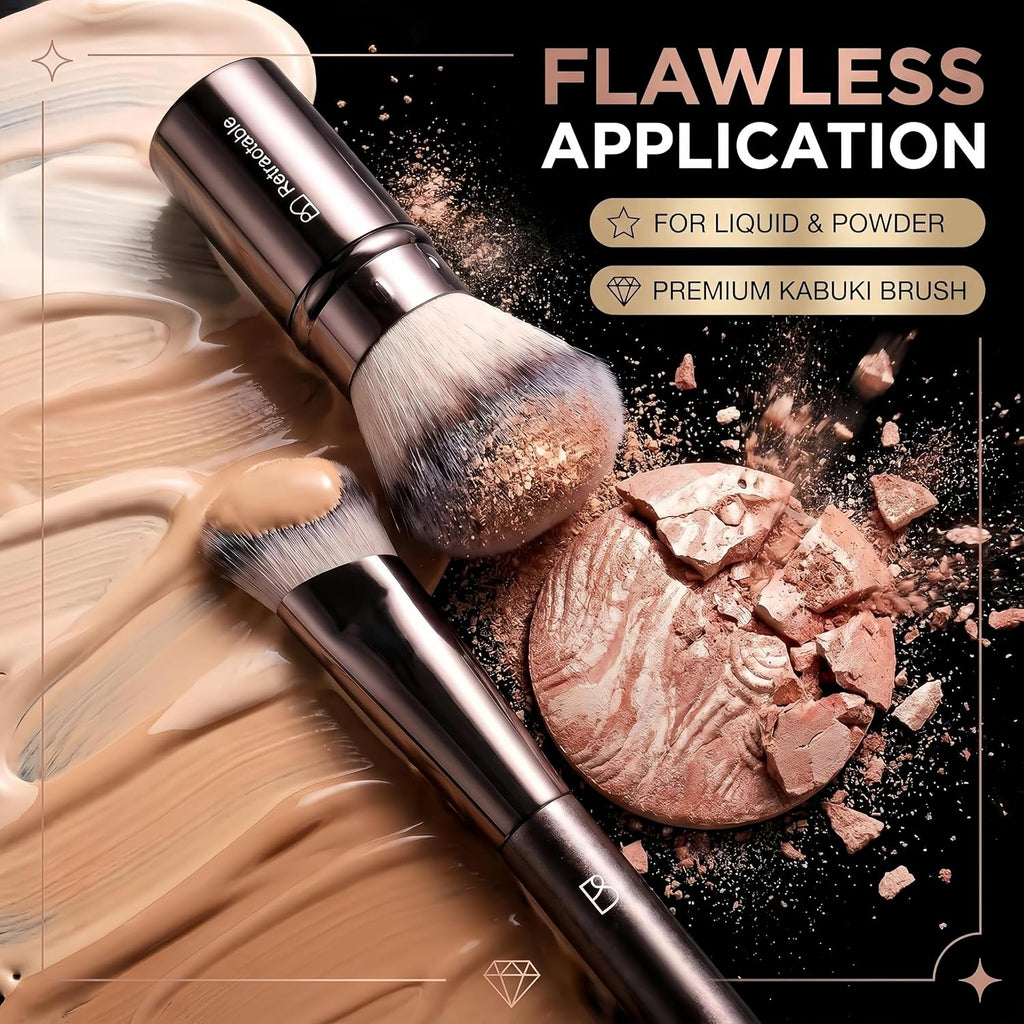 Professional Makeup Brush Set with Travel Case, 20 PCS Synthetic