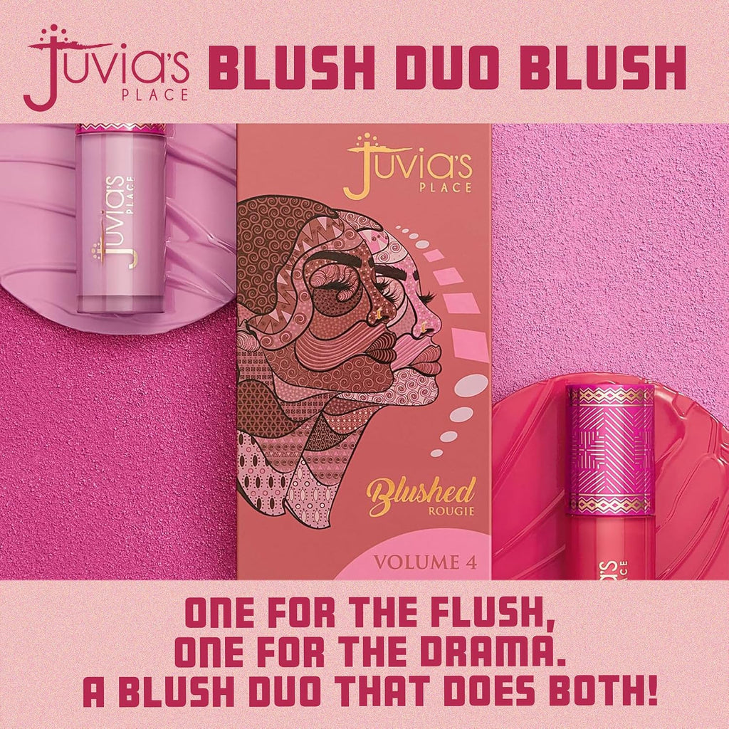 Juvia's Place Duo Blush Volume 4 - Matte Powder Blush for Cheeks Makeup