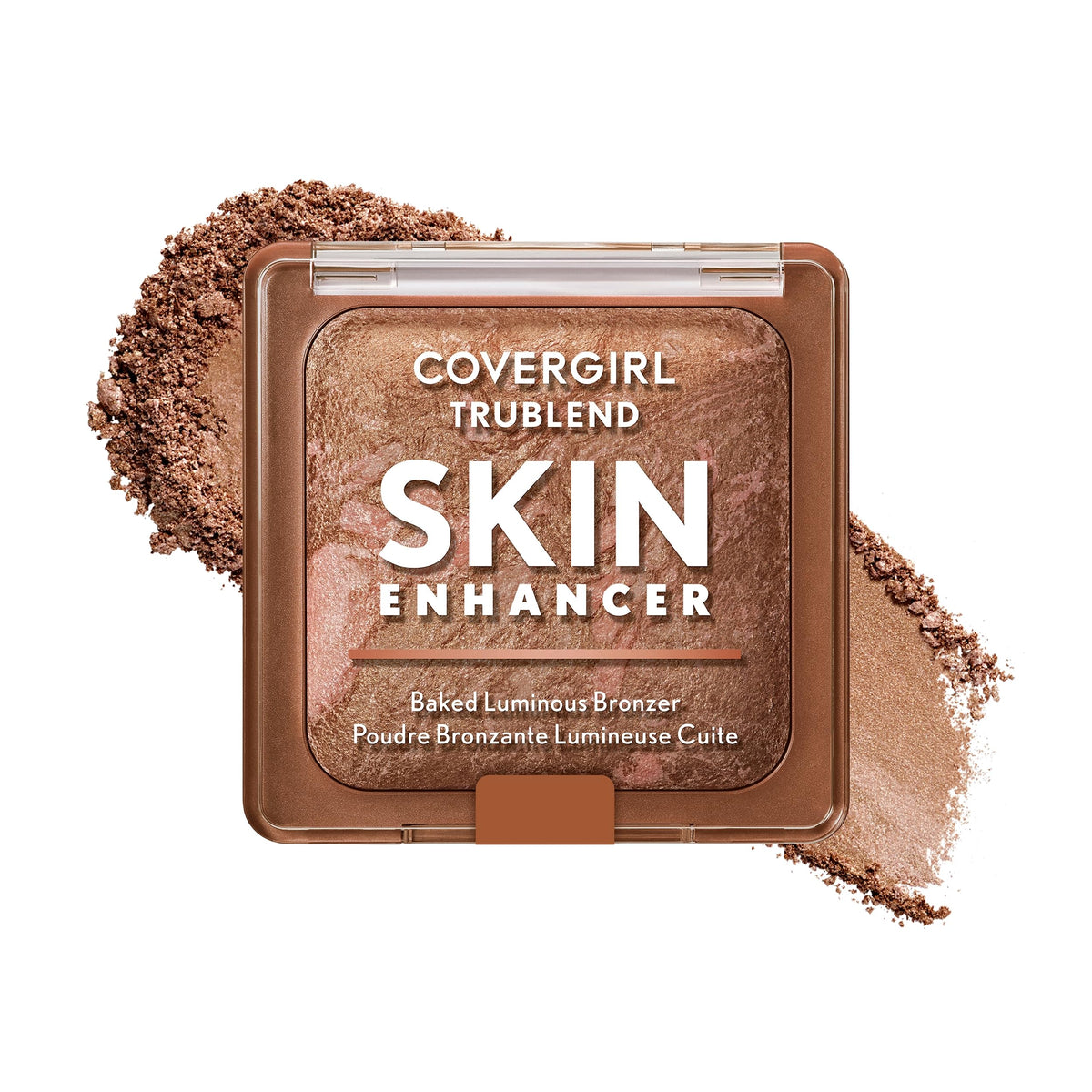 COVERGIRL TruBlend Skin Enhancer Baked Luminous Blush, with Hyaluronic Acid & White Rose Extract, Blends Seamlessly - Rose Latte (Nude with Pink Swirls)