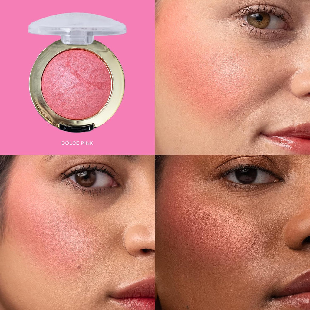 Milani Baked Blush, Makeup Powder Blush for Cheeks - Dolce Pink